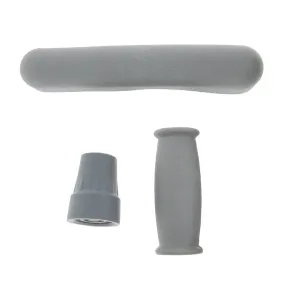 1 Set Crutch Accessory Kit Crutch Pad Handle Grip Covers Tip Cover Gray