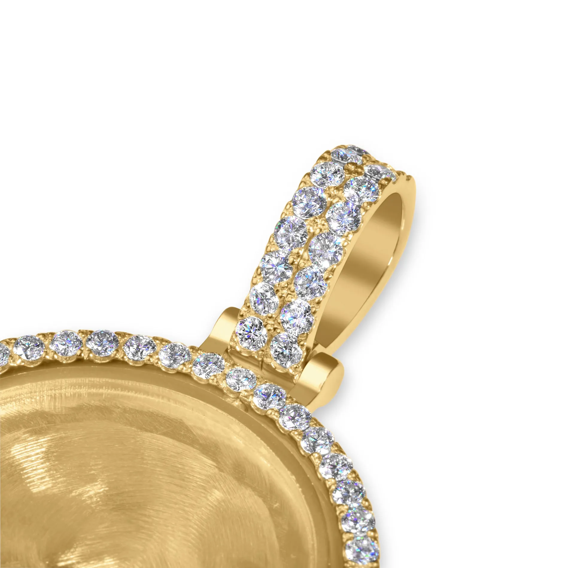 14K Solid Gold Diamond Spinning Picture Pendant 1.82ctw