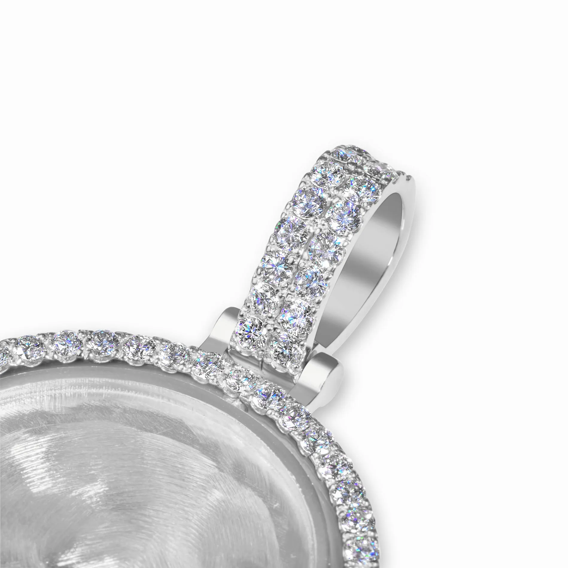 14K Solid Gold Diamond Spinning Picture Pendant 1.82ctw