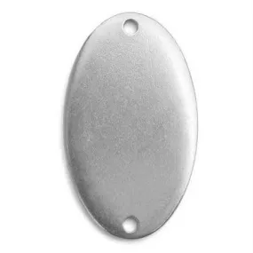 1.5 Inch Oval Soft Strike Pewter Stamping Blank