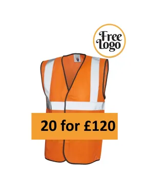 20 x Hi Vis Waistcoat FREE LOGO