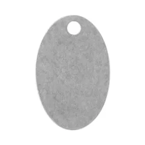 25mm Antique Silver Flat Tag Small Oval Charm by Nunn Design