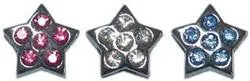 3-8" Slider Star Charm Clear 3-8"