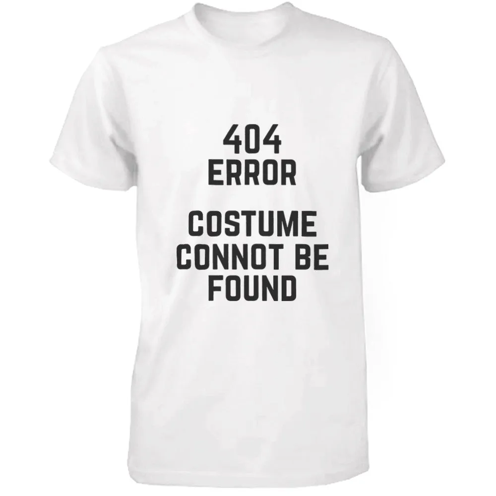 404 Error Custom Not Found T-shirt Halloween Tee Mens Cute Shirt