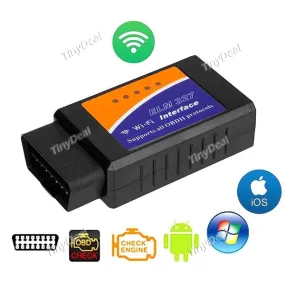 6pcs BDII OBD2 ELM327 Interface WiFi Wireless Car Auto Diagnostic Scanner Scan Tool Adapter Reader