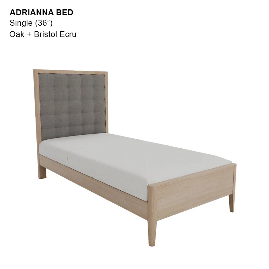 Adrianna 36x75" Bed - Oak