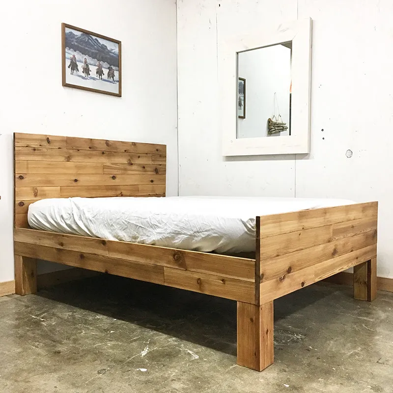 Alpine Sleigh Platform Bed Frame and Headboard