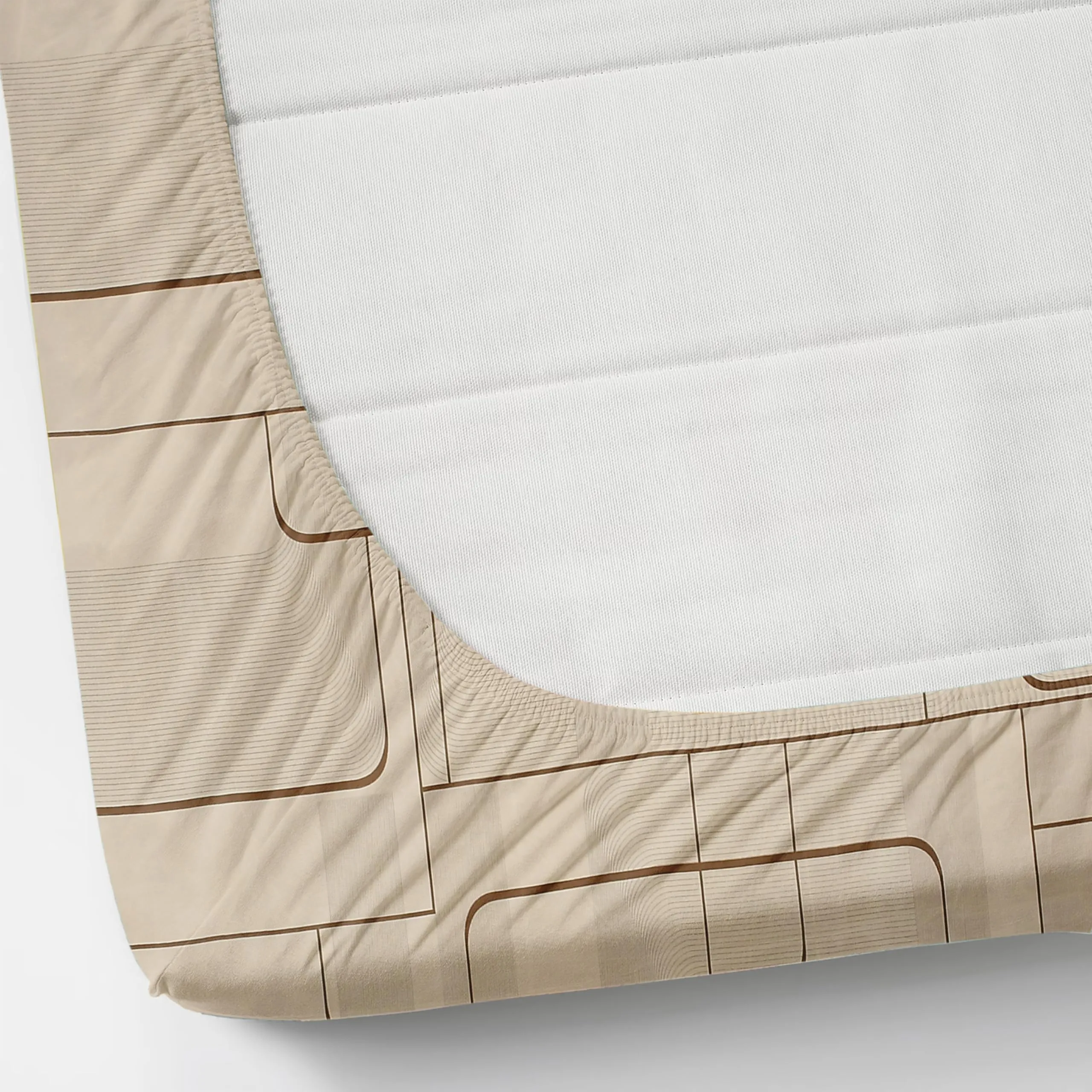 AMEYAA 350 TC Cotton Feel Glace Cotton All Around Elastic Fitted Bedsheets King Size | Premium Super Soft Fitted Bedsheet King Size for Double Bed | Fits Up to 8 to 10 Inches, 78 x 72, Color Beige Box