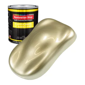 Antique Gold Metallic Acrylic Enamel Auto Paint - Gallon Paint Color Only - Professional Single Stage Automotive Car Truck Equipment Coating, 2.8 VOC