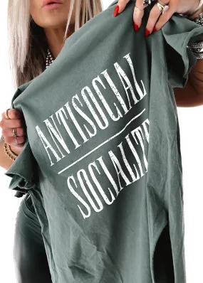 ANTISOCIAL SOCIALITE SIDE SLIT TEE