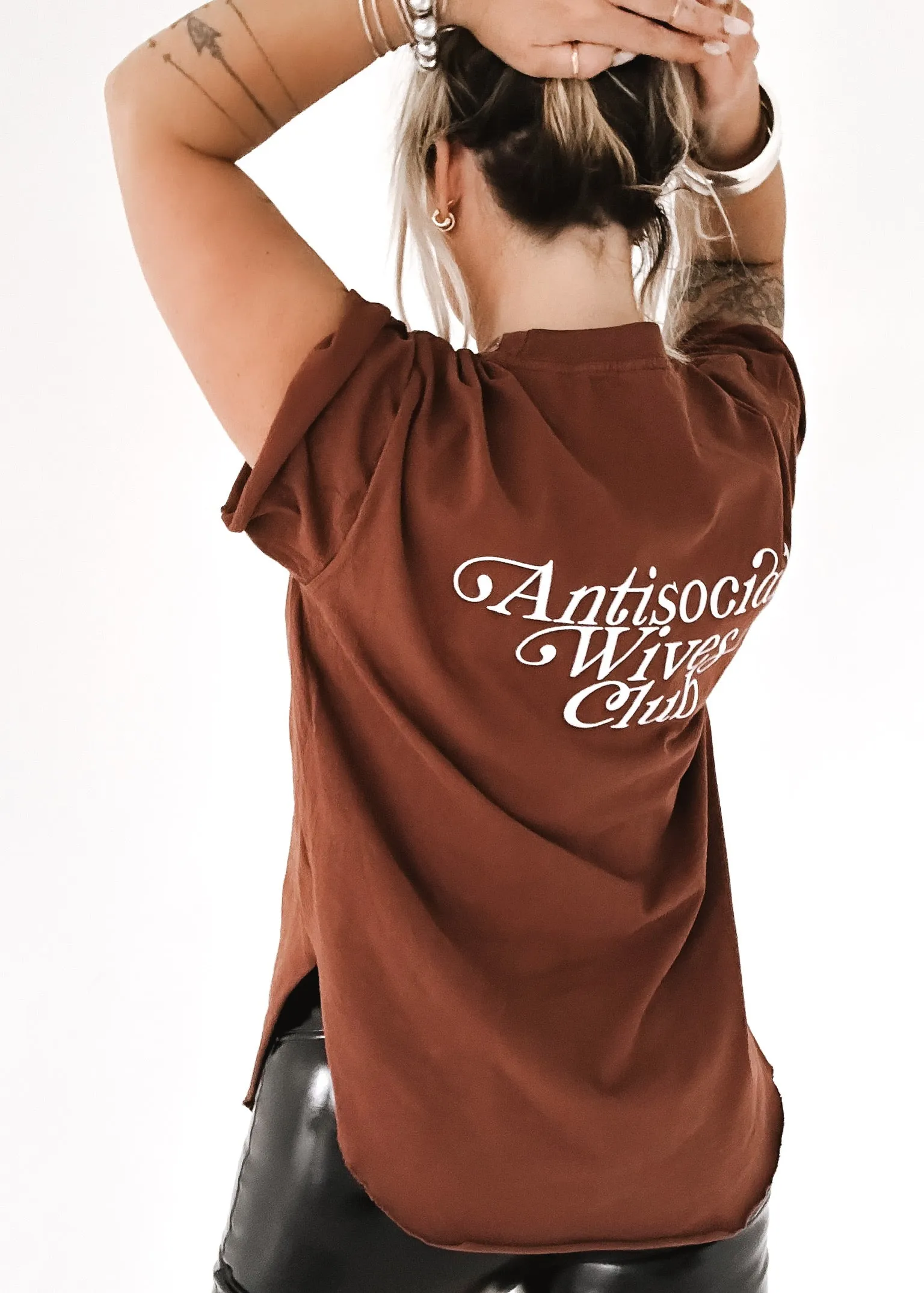 ANTISOCIAL WIVES CLUB SIDE SLIT TEE