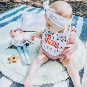 Arrows- Personalized - Boutique Bib and Burp Cloth set - Arrow print