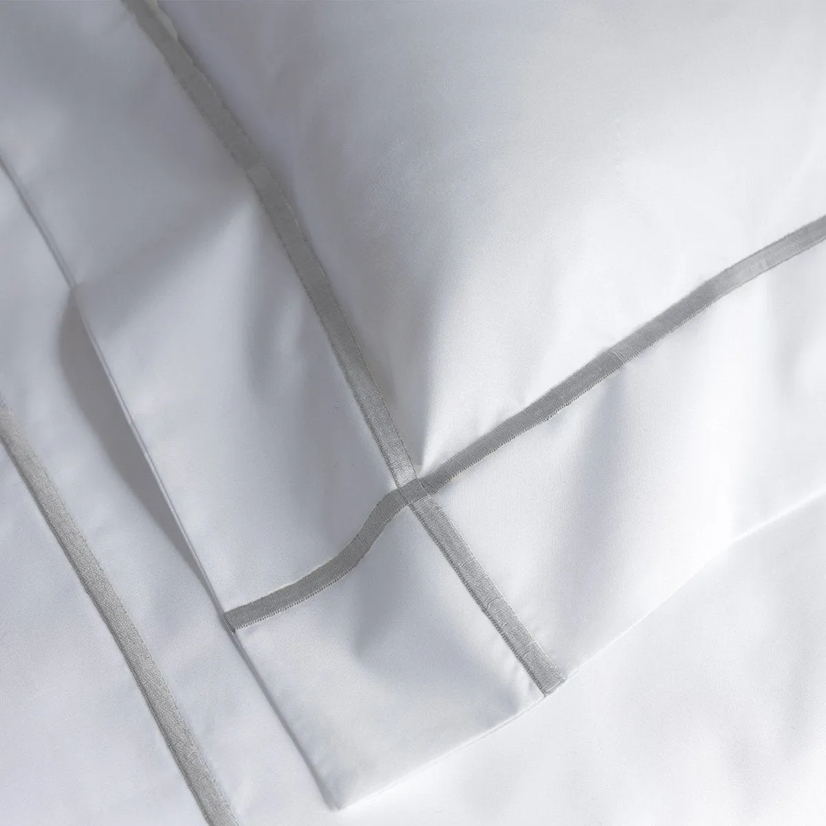Athena Silver Organic Cotton Bedding by Yves Delorme