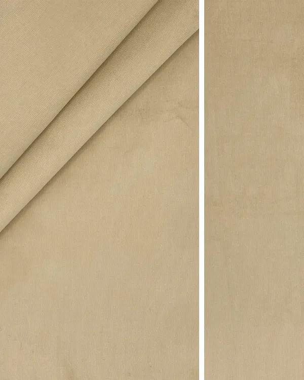 Beige 28 Wales Pinwales Cotton Spandex Stretch Corduroy 54”W