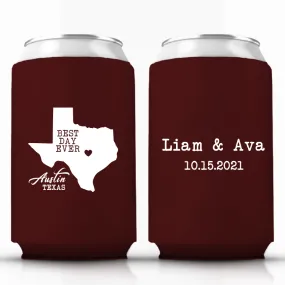 Best Day Ever Wedding Can Coolers (336)