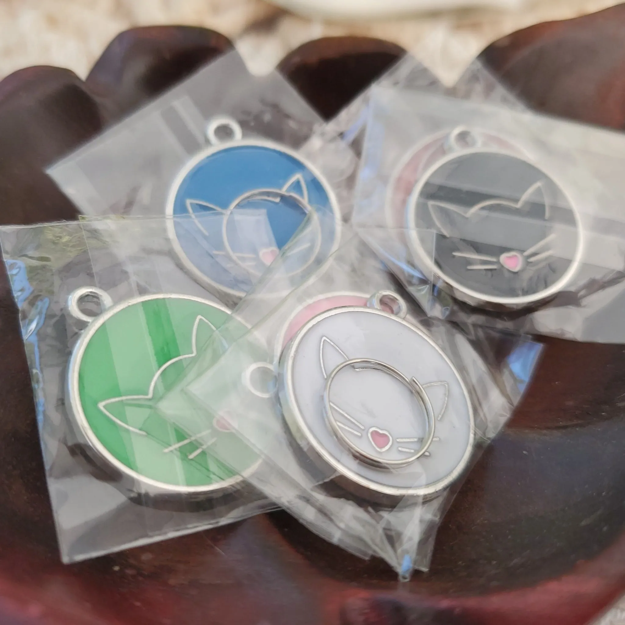 Black Cat Tag | Laser Engraved Pet Tag with Cat Face