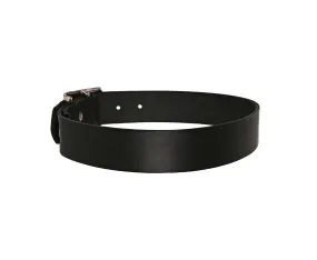 Black Leather Dog Collars