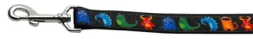 Black Monsters Nylon Dog Leash 3-8 Inch Wide 4ft Long