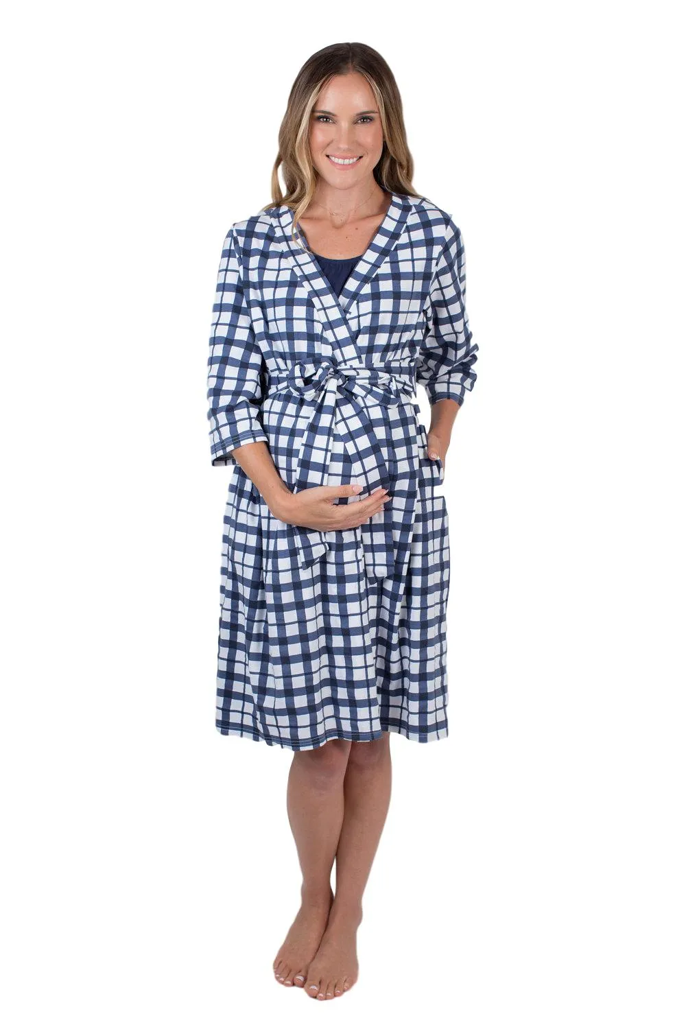 Blue Gingham Robe