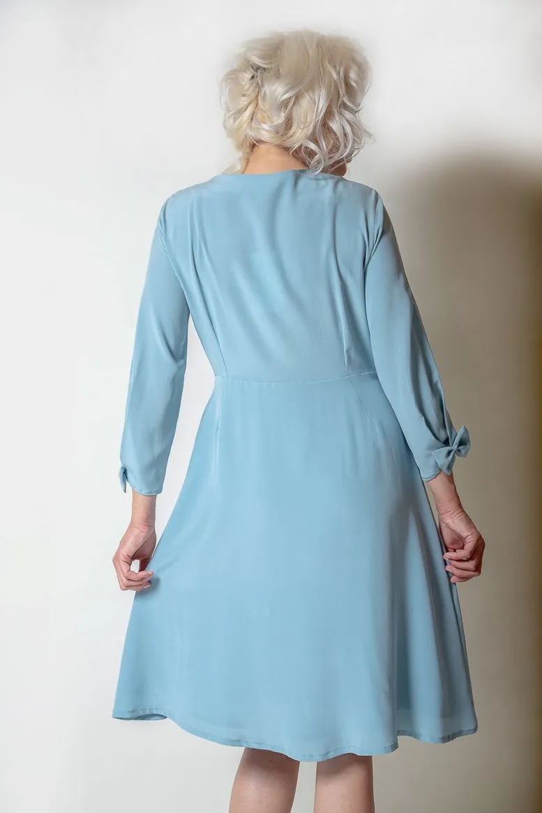 Blue Silk Dress