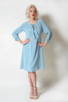 Blue Silk Dress