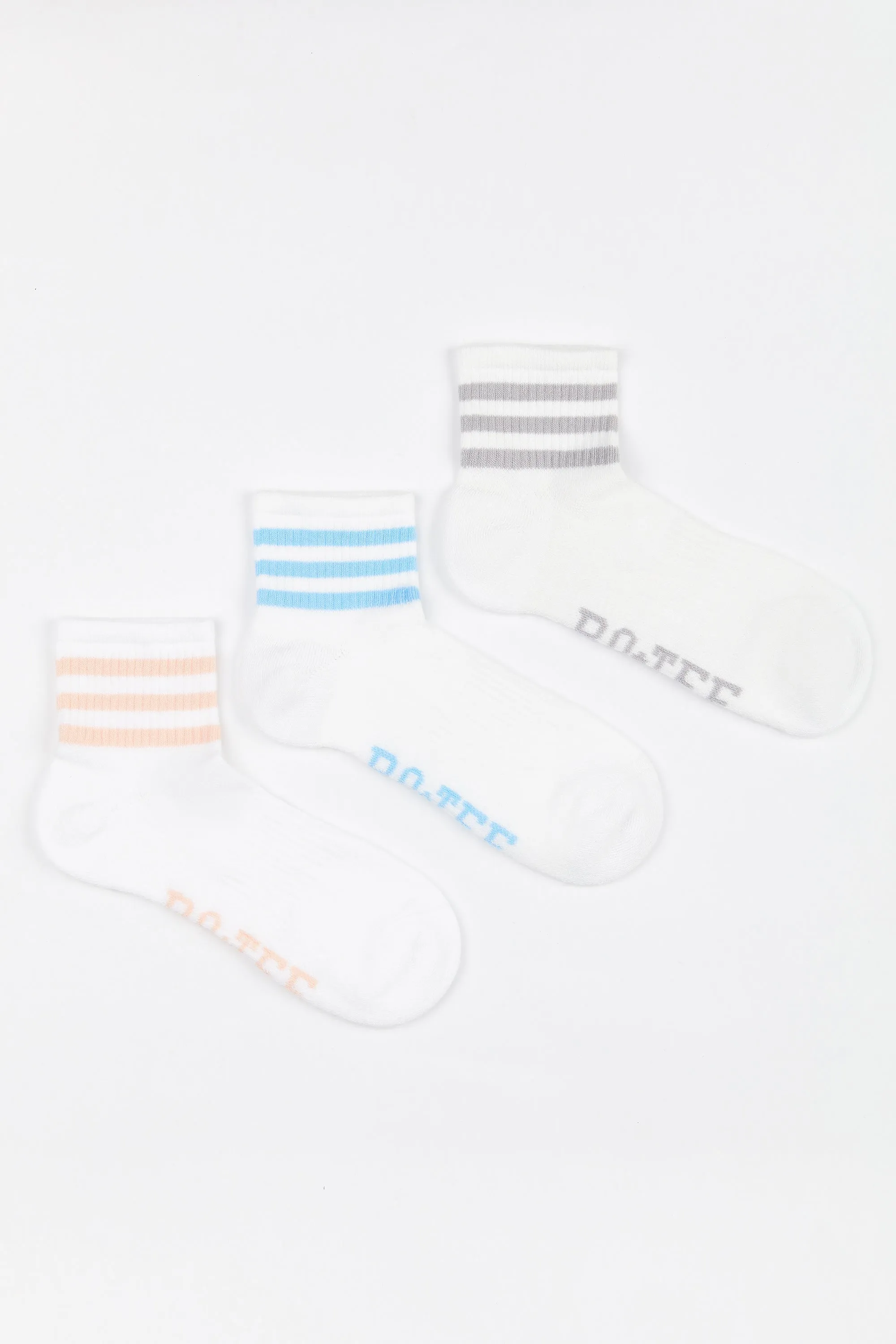 Branded Quarter Crew Sock Multipack in Multi