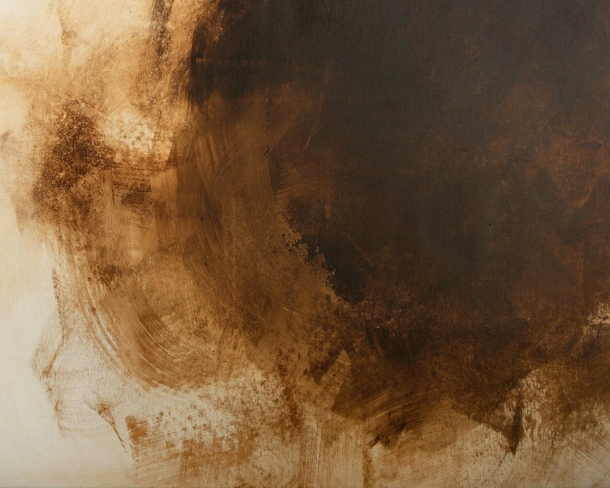 Brown original abstract painting minimalist extra large wall art - Living room decor
