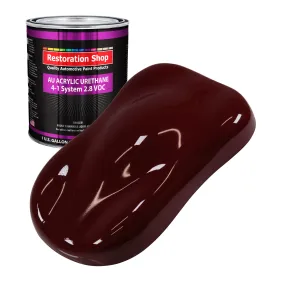 Burgundy Acrylic Urethane Auto Paint - Gallon Paint Color Only - Professional Single Stage High Gloss Automotive, Car, Truck Coating, 2.8 VOC