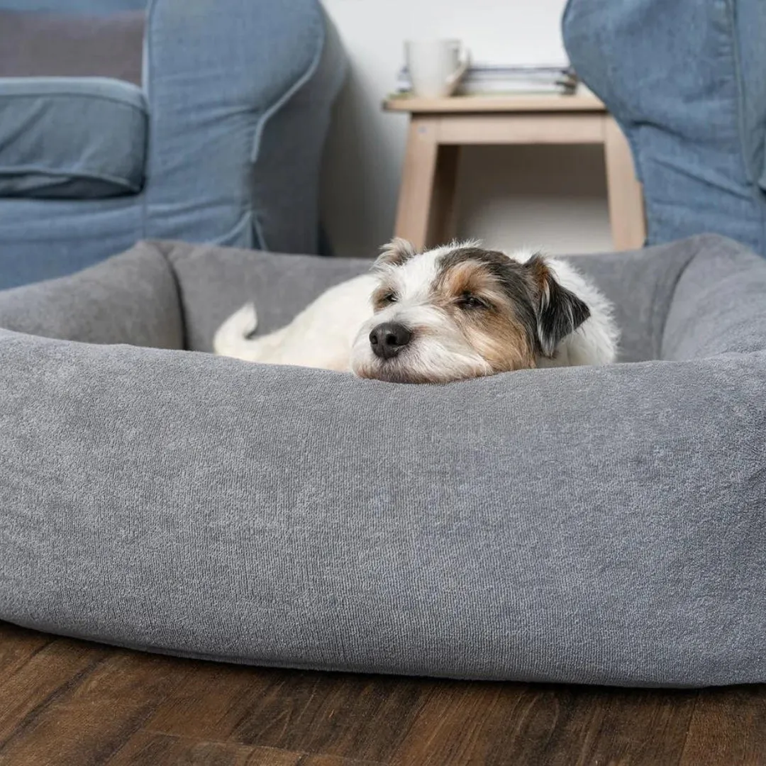 Burnham Bolster Dog Bed - Denim