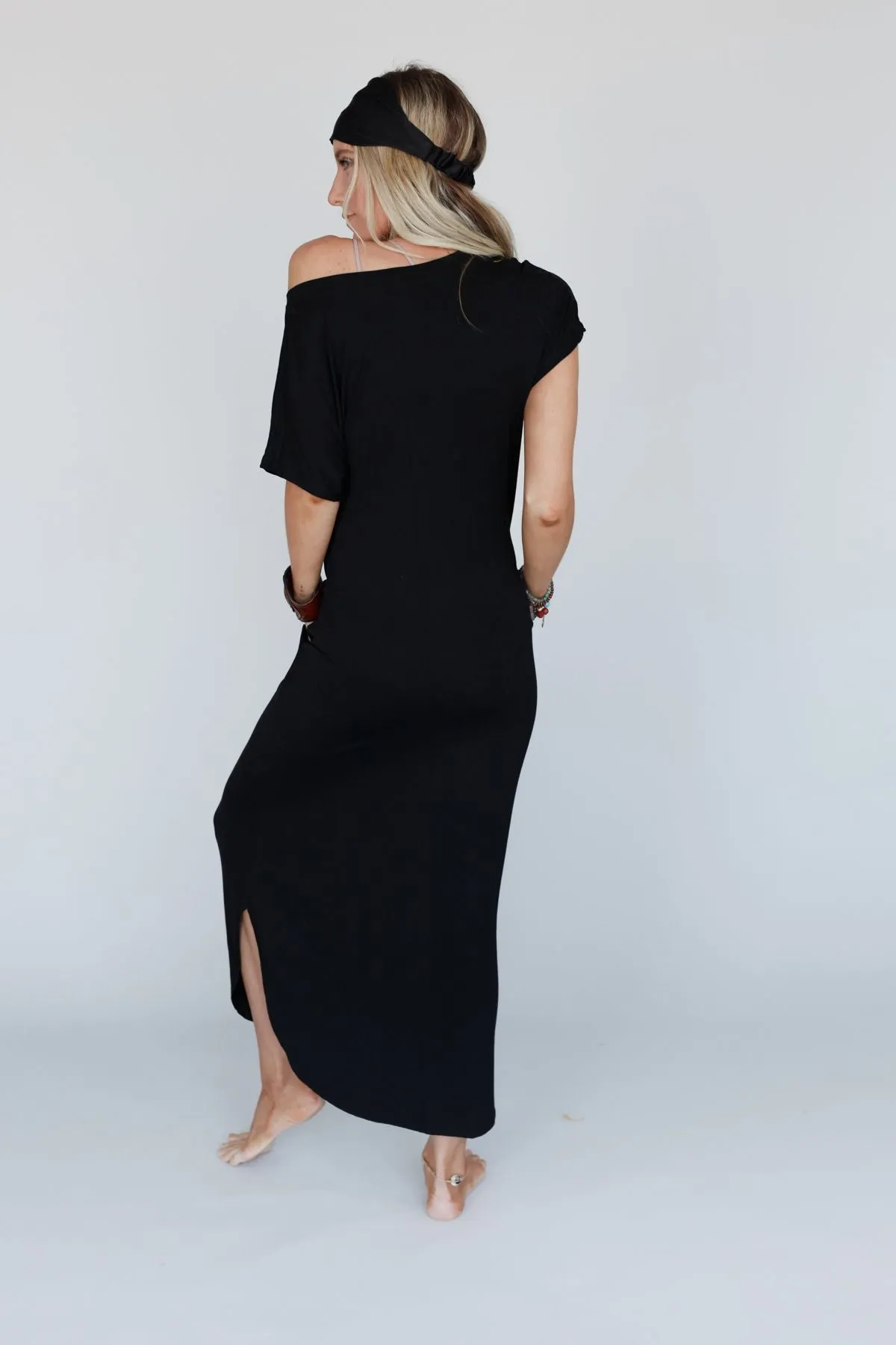Call It Comfort Tee Dress - Black