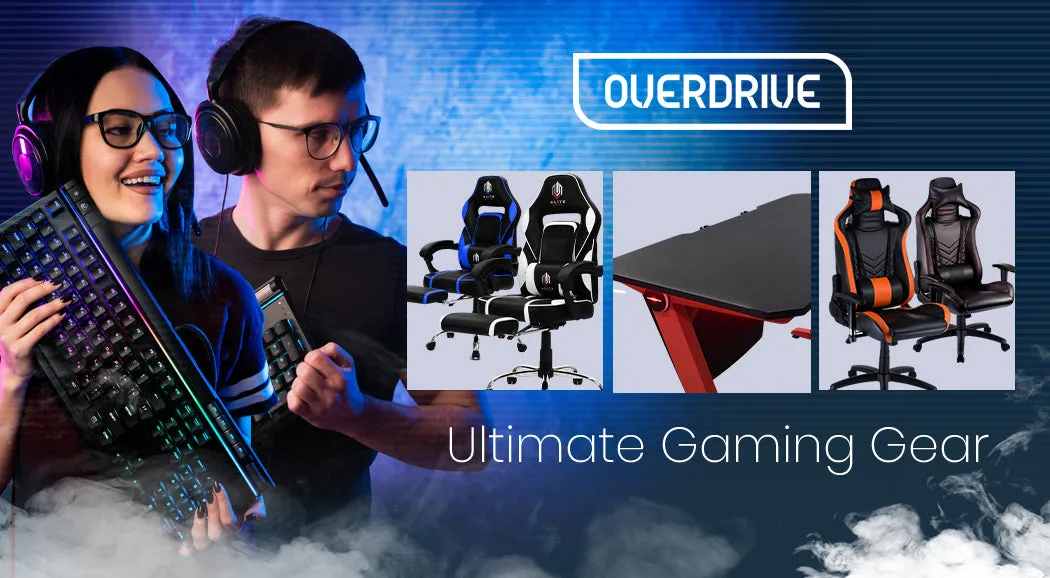 Carbon Fiber Gaming Desk, Z-Frame, Ergonomic - OVERDRIVE