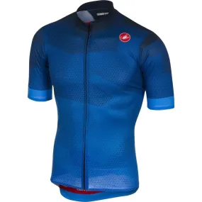 Castelli Flusso FZ Short Sleeve Jersey - Surf Blue
