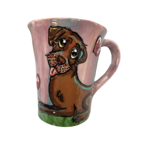 Chocolate Labrador - Personalized Dog Mugs by Faux Paw Productions
