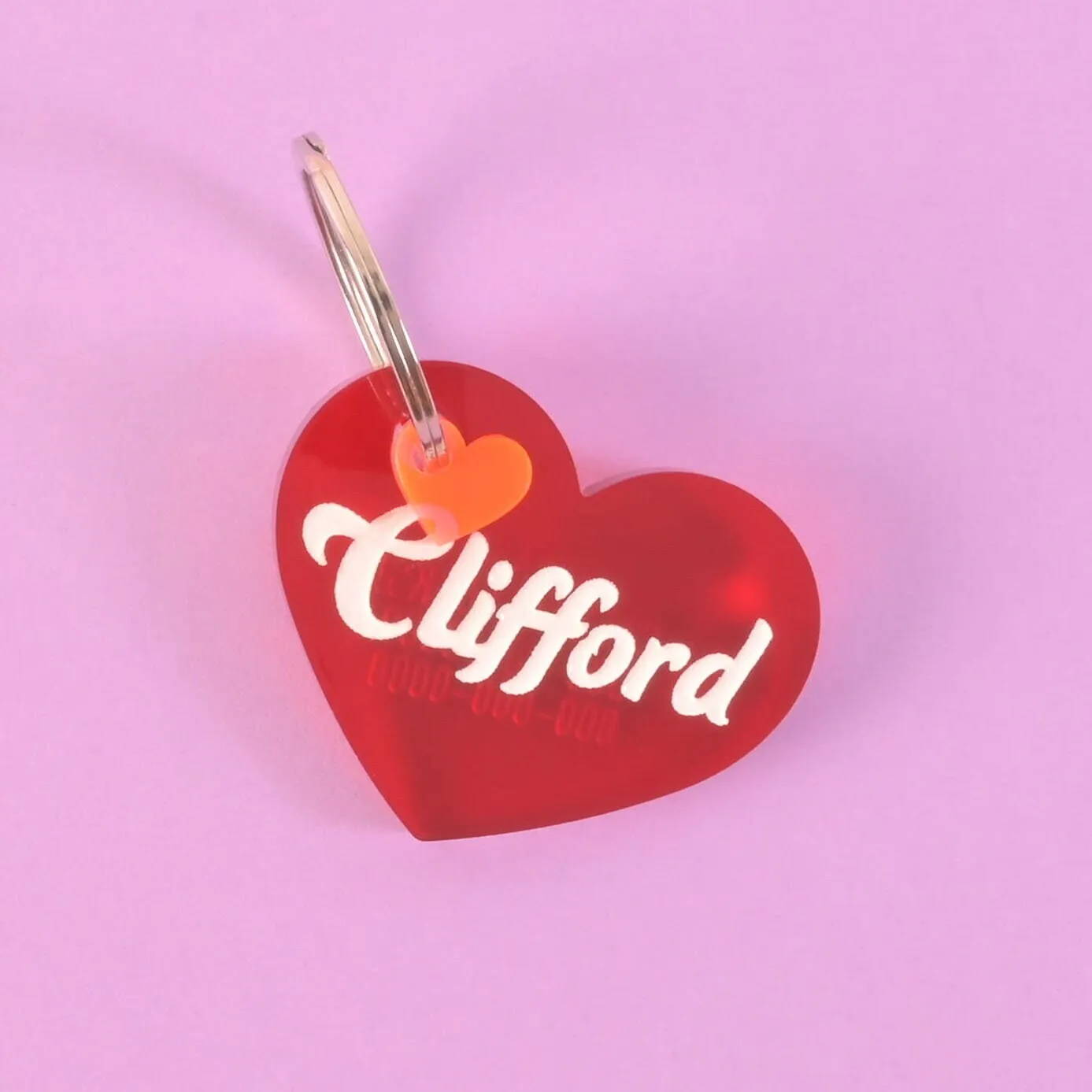 Clifford, Lucy Heart Personalized Pet Tag