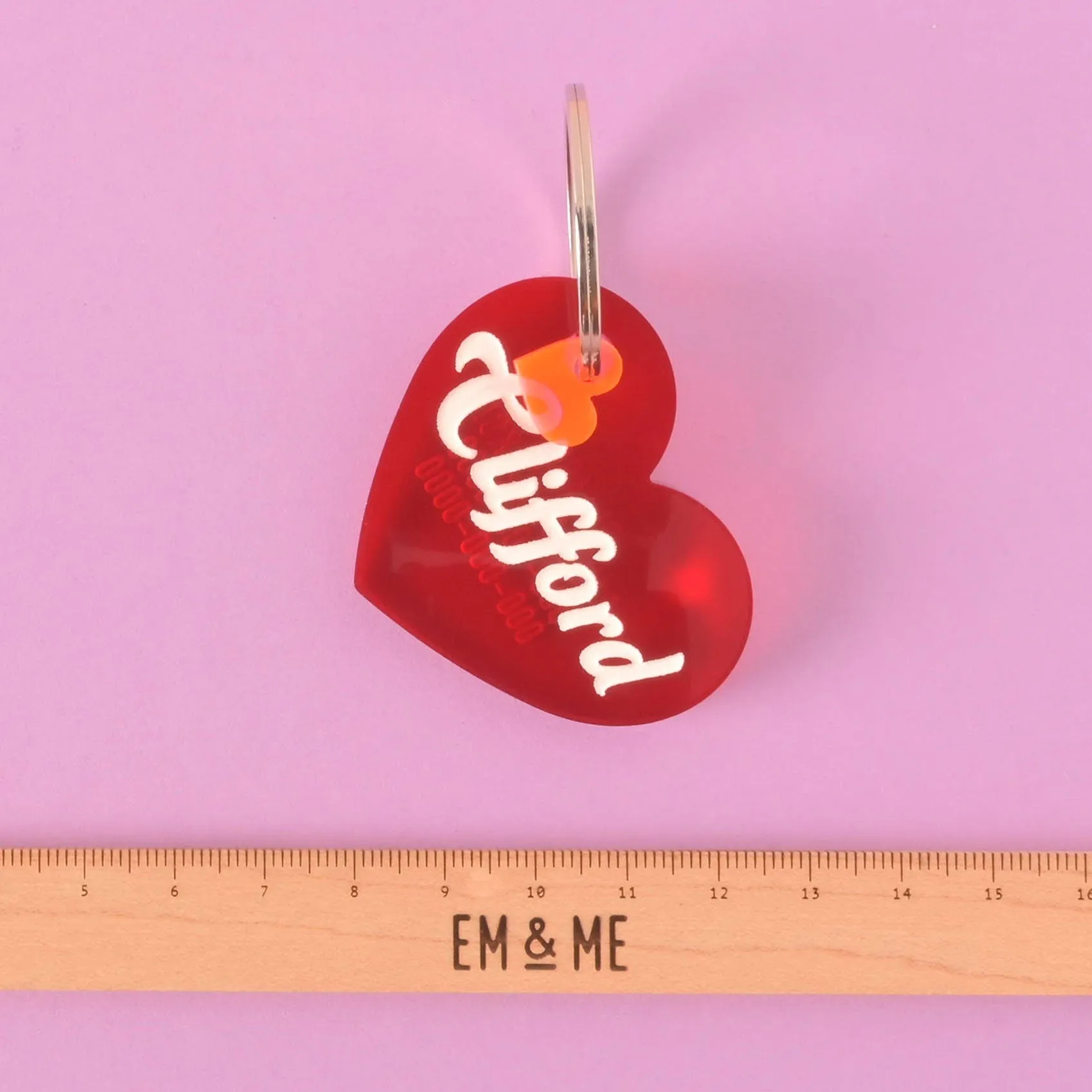 Clifford, Lucy Heart Personalized Pet Tag
