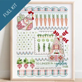 Country Garden Sampler Embroidery Kit