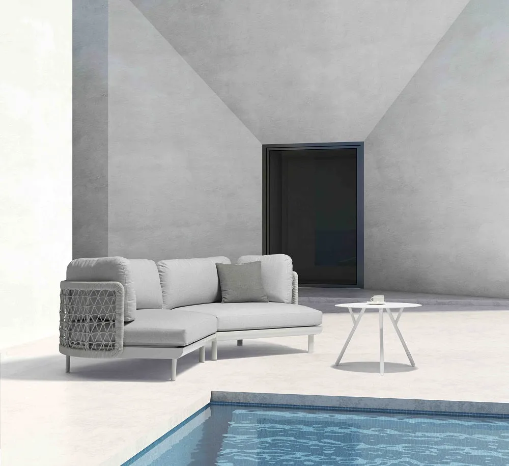 Couture Jardin | DJ | Outdoor Side Table 50-Grey White or Grey Color