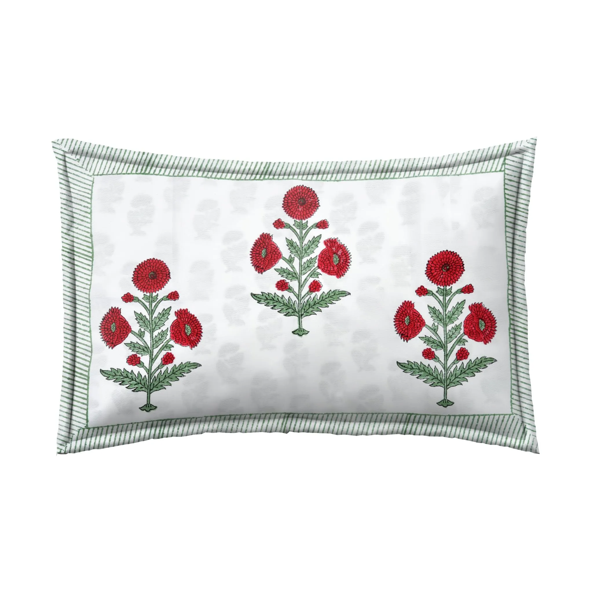 COZY FURNISH Hand Block Print Bedsheet with Pillow Covers, Jaipuri Rajasthani Hand Block Print Cotton 400 TC Double Bed Size 90X108(Inches) 2 Large Pillow Covers 17X28(Inches)