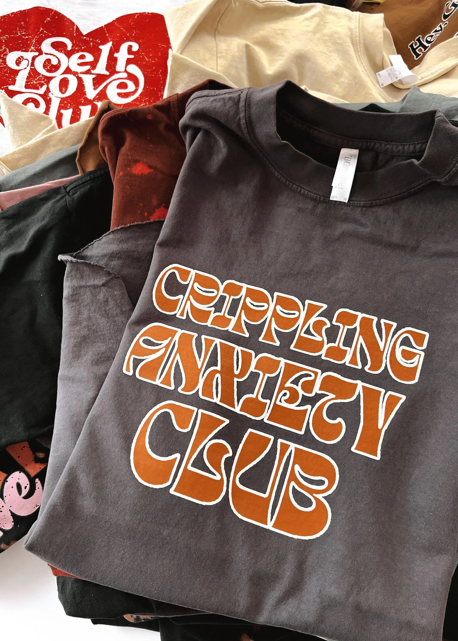 CRIPPLING ANXIETY CLUB SIDE SLIT TEE