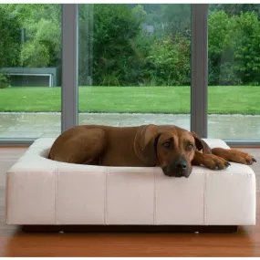 Cube Leather Luxury Dog Bed By Pet Interiors