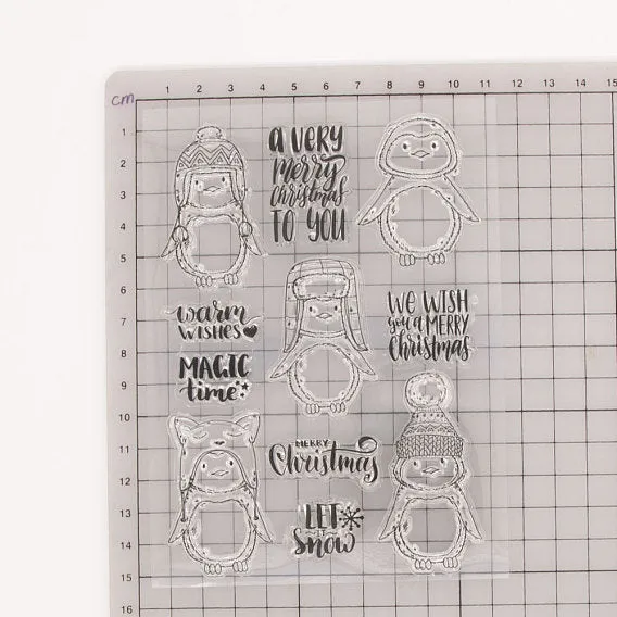 Cute Christmas Penguin Stamp Set (11pcs) (SCRA-PW0004-454)