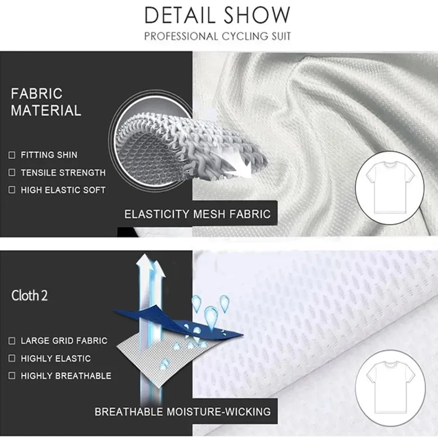 CYKLOPEDIA Cycling Mtb Summer Clothing 2023 Sleeve Sportswear Bib Men's Blouse Shirt Man Laser Cut Sports Set Shorts Jersey Male