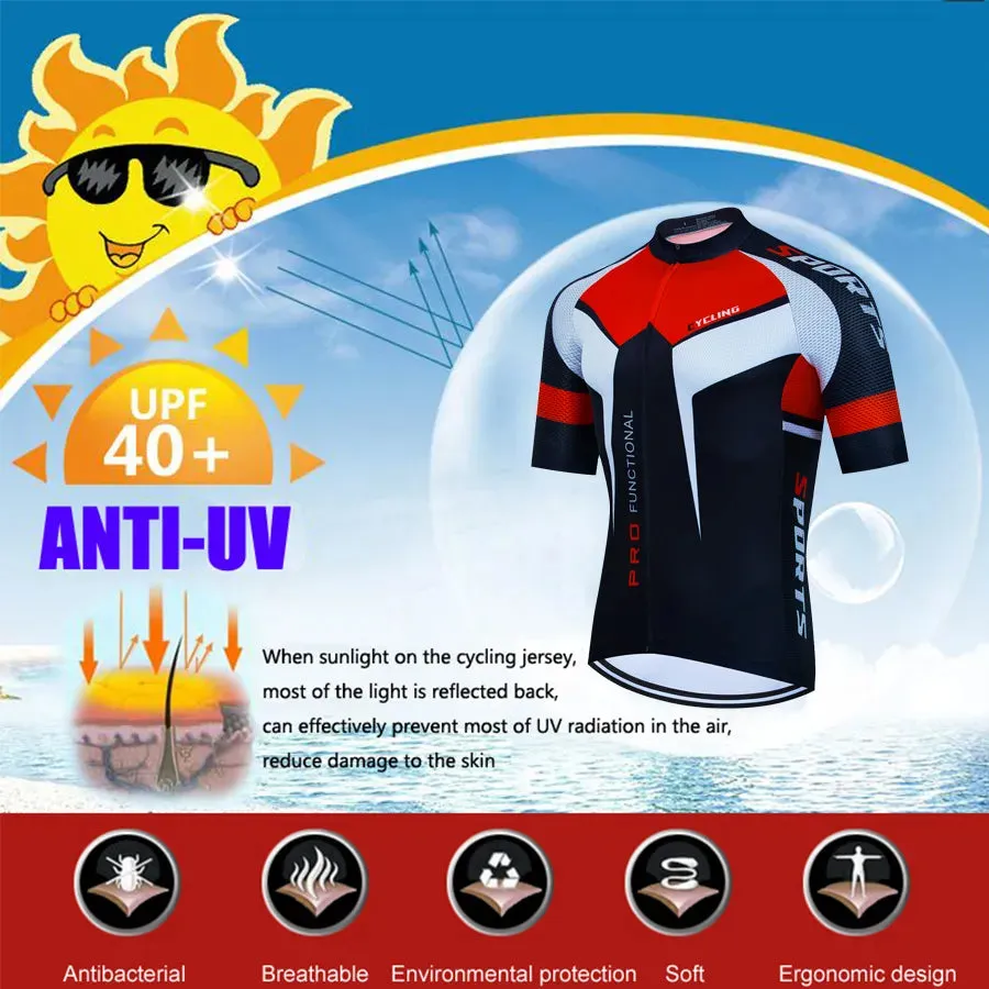 CYKLOPEDIA Cycling Mtb Summer Clothing 2023 Sleeve Sportswear Bib Men's Blouse Shirt Man Laser Cut Sports Set Shorts Jersey Male