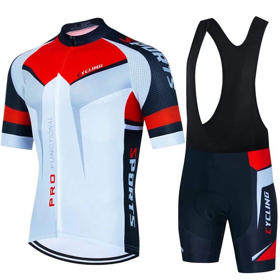 CYKLOPEDIA Cycling Mtb Summer Clothing 2023 Sleeve Sportswear Bib Men's Blouse Shirt Man Laser Cut Sports Set Shorts Jersey Male