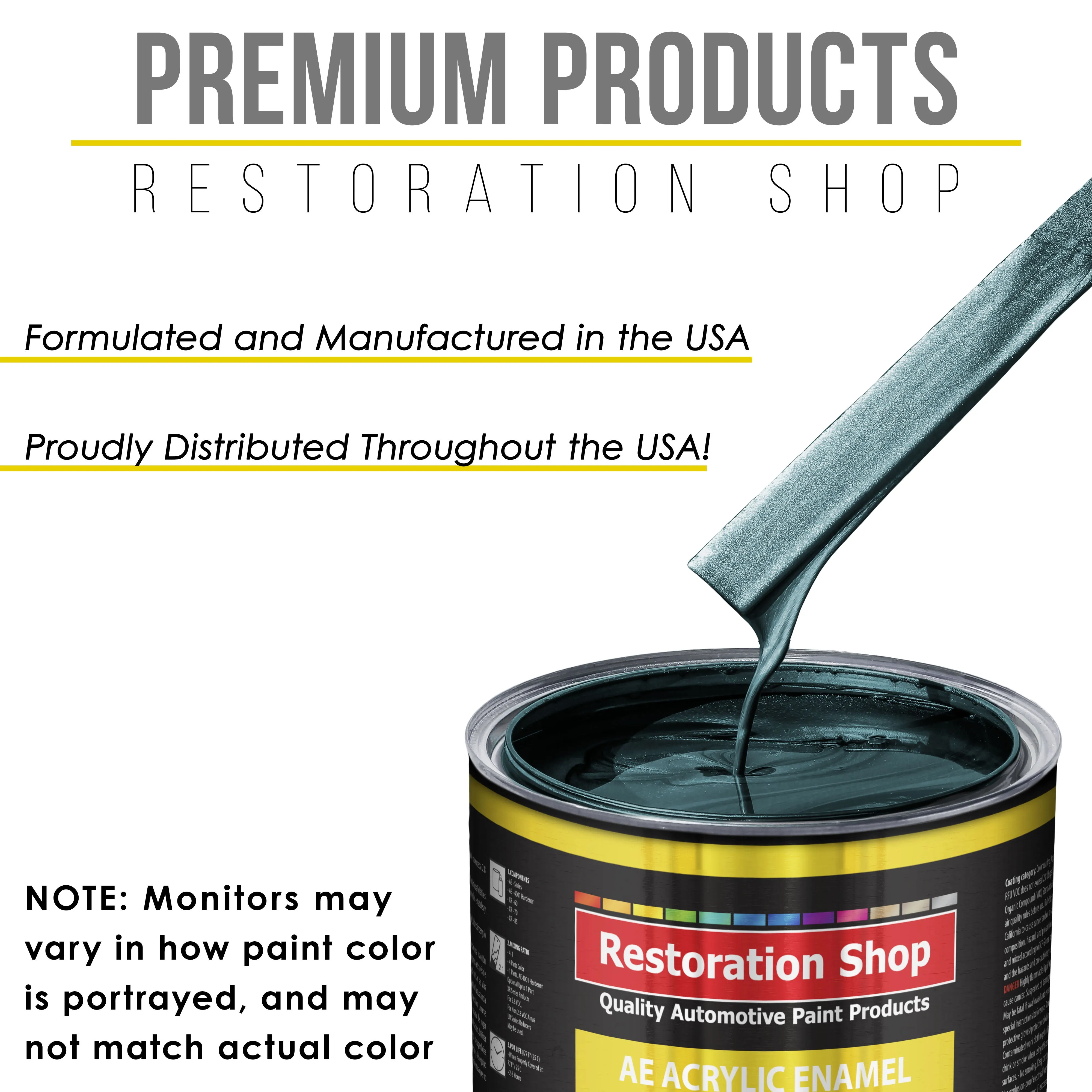 Dark Turquoise Metallic Acrylic Enamel Auto Paint - Complete Gallon Paint Kit - Pro Single Stage Automotive Car Truck Coating, 8:1 Mix Ratio 2.8 VOC