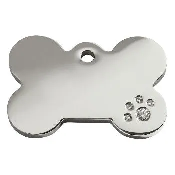 Diamante Bone Pet ID Tag