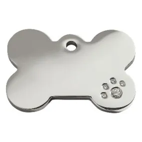 Diamante Bone Pet ID Tag