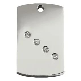 Diamante Rectangle Pet ID Tag
