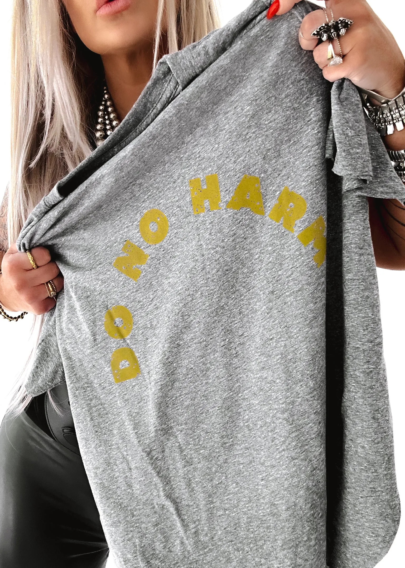 DO NO HARM SIDE SLIT TEE