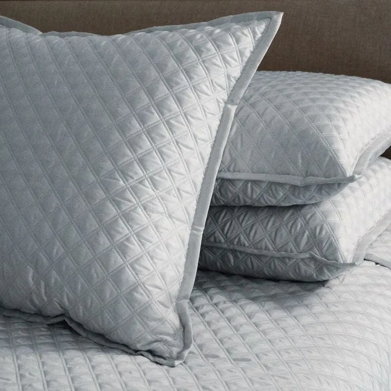 Double Diamond Silver Coverlet Set by Ann Gish